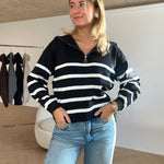 Half Zip Strik - Striber - ByStenholt.dk