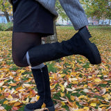 Høje Suede Støvler - Sort - ByStenholt.dk