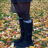 Høje Suede Støvler - Sort - ByStenholt.dk