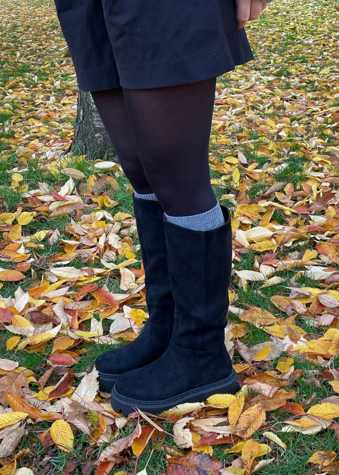 Høje Suede Støvler - Sort - ByStenholt.dk