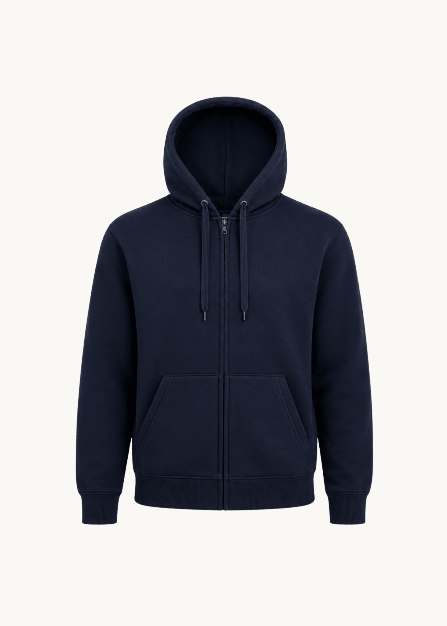 Hoodie Med Lynlås - Navy - ByStenholt.dk