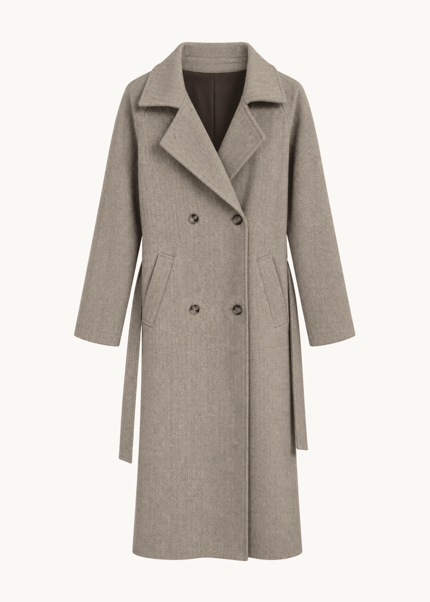 Isabel Lang Frakke - Beige - ByStenholt.dk