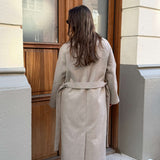 Isabel Lang Frakke - Beige - ByStenholt.dk
