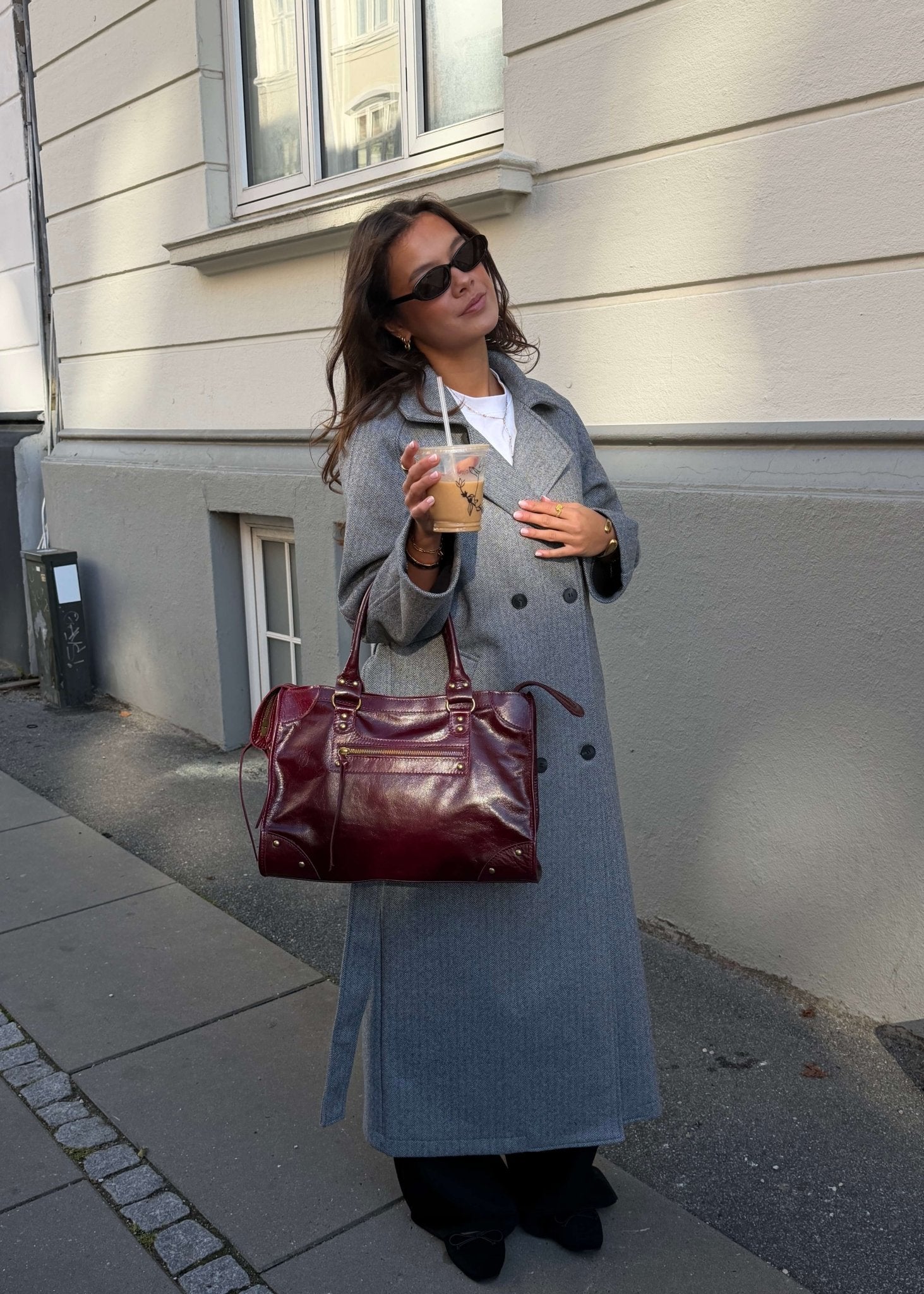 Isabel Lang Frakke - Grå - ByStenholt.dk