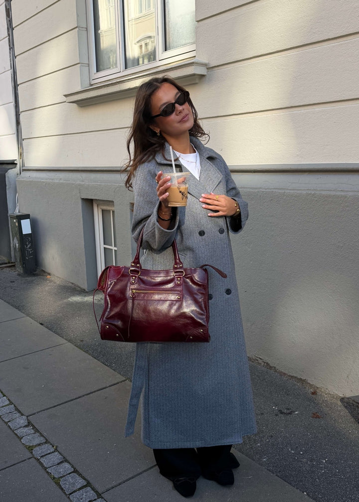 Isabel Lang Frakke - Grå - ByStenholt.dk
