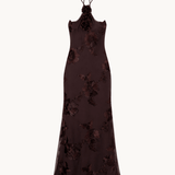 Josefine Maxi Kjole - Mørkebrun - ByStenholt.dk