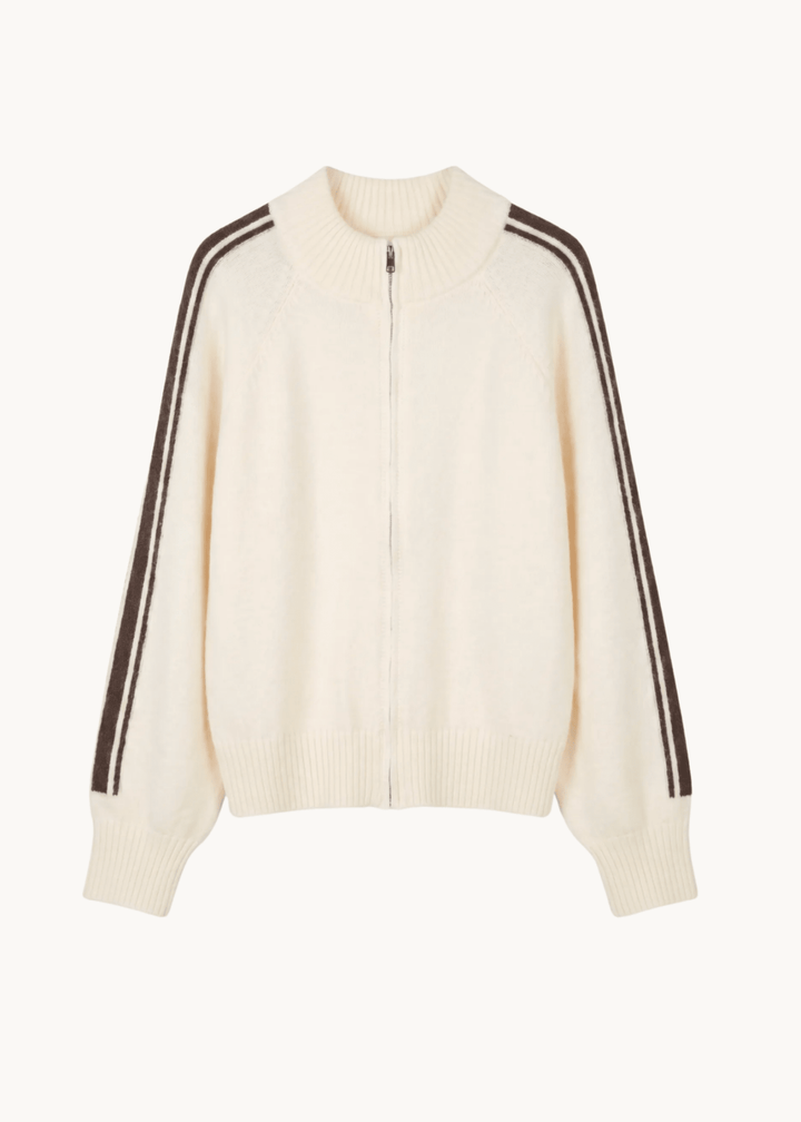 Juno Zip Cardigan - Creme - ByStenholt.dk