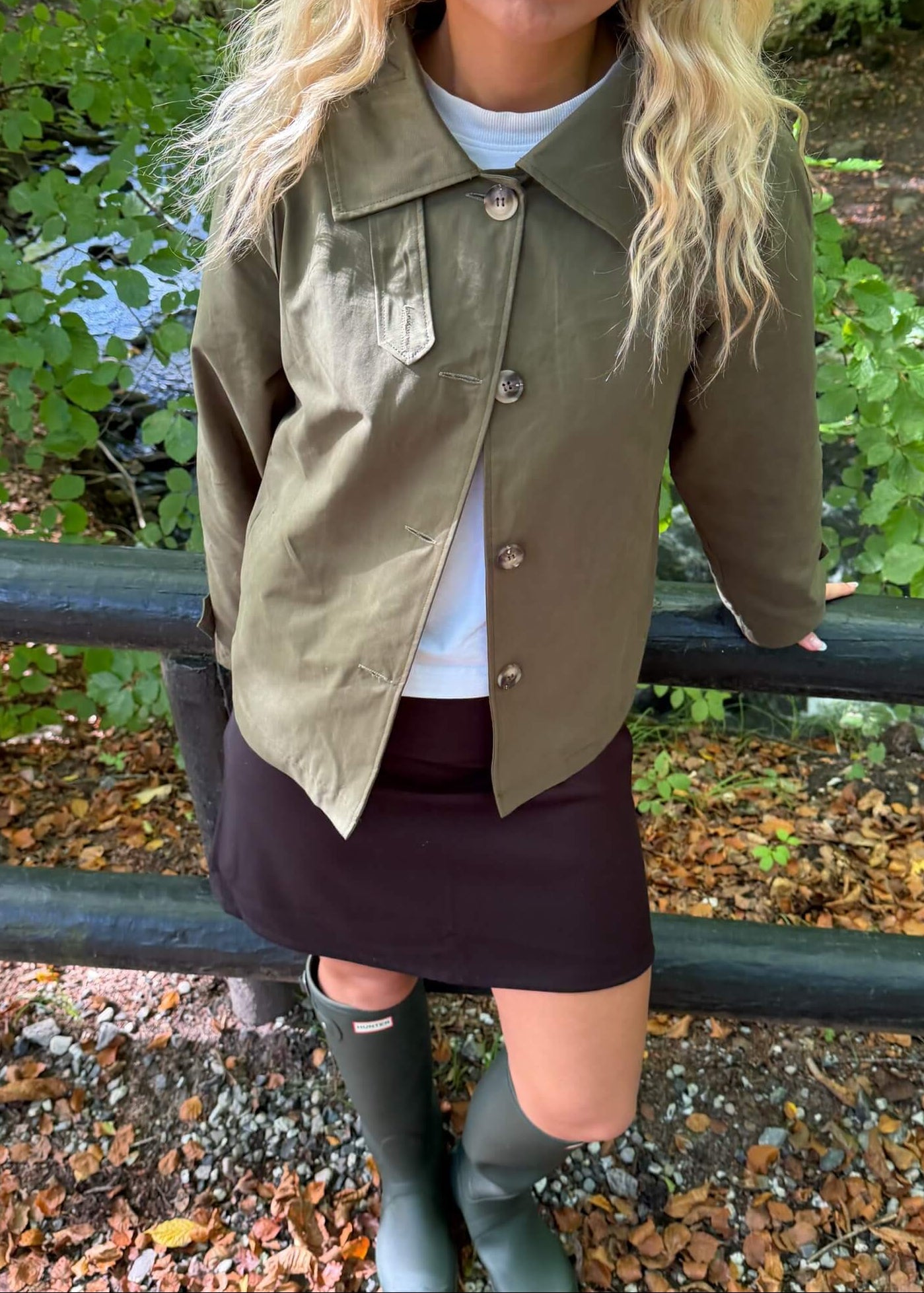 Klassisk Kort Trenchcoat - Khaki - ByStenholt.dk