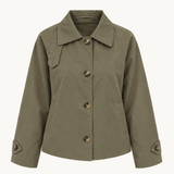 Klassisk Kort Trenchcoat - Khaki - ByStenholt.dk