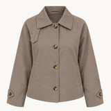 Klassisk Kort Trenchcoat - Taupe - ByStenholt.dk