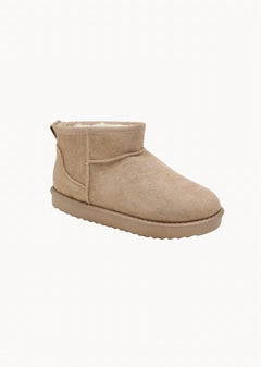 Korte Luna Bamsestøvler - Beige - ByStenholt.dk