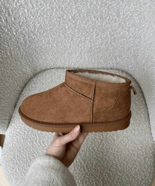 Korte Luna Bamsestøvler - Camel - ByStenholt.dk