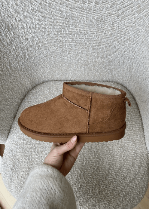 Korte Luna Bamsestøvler - Camel - ByStenholt.dk