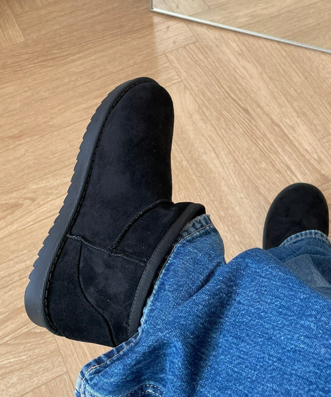 Korte Luna Bamsestøvler - Sort - ByStenholt.dk