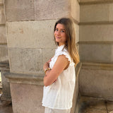 Laila Top - Hvid - ByStenholt.dk
