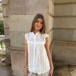 Laila Top - Hvid - ByStenholt.dk