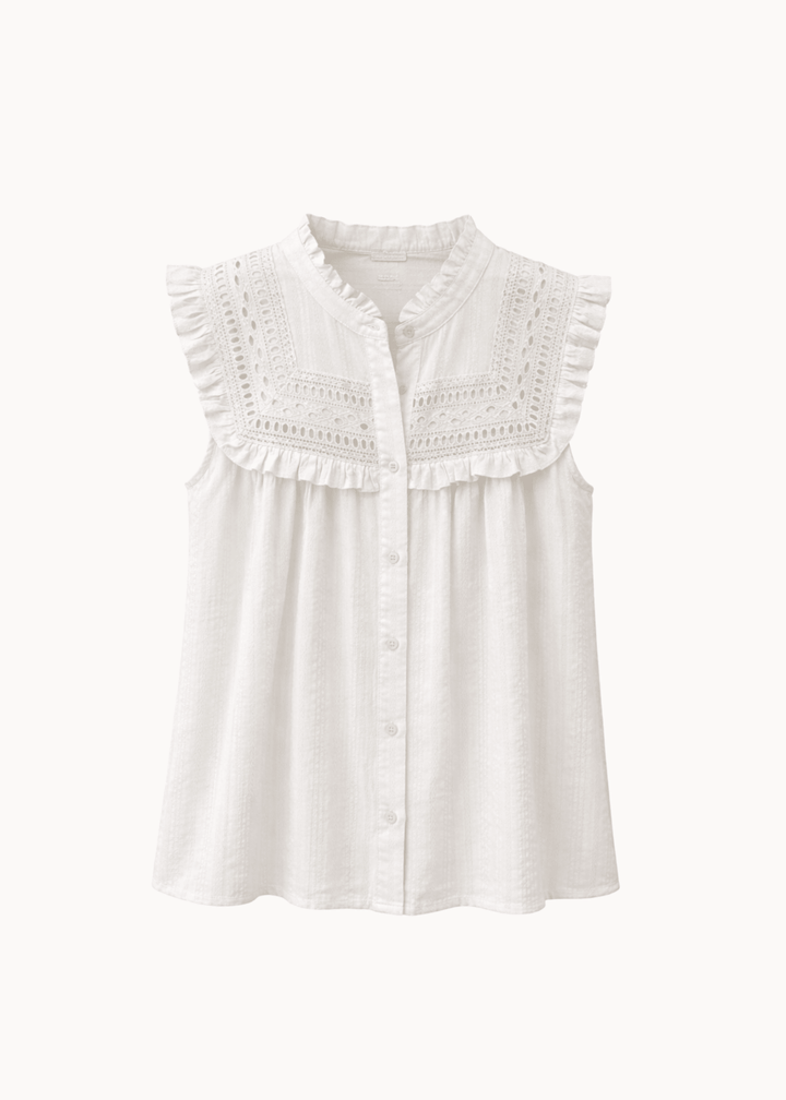 Laila Top - Hvid - ByStenholt.dk