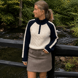 Lea Strik - Creme/Navy - ByStenholt.dk