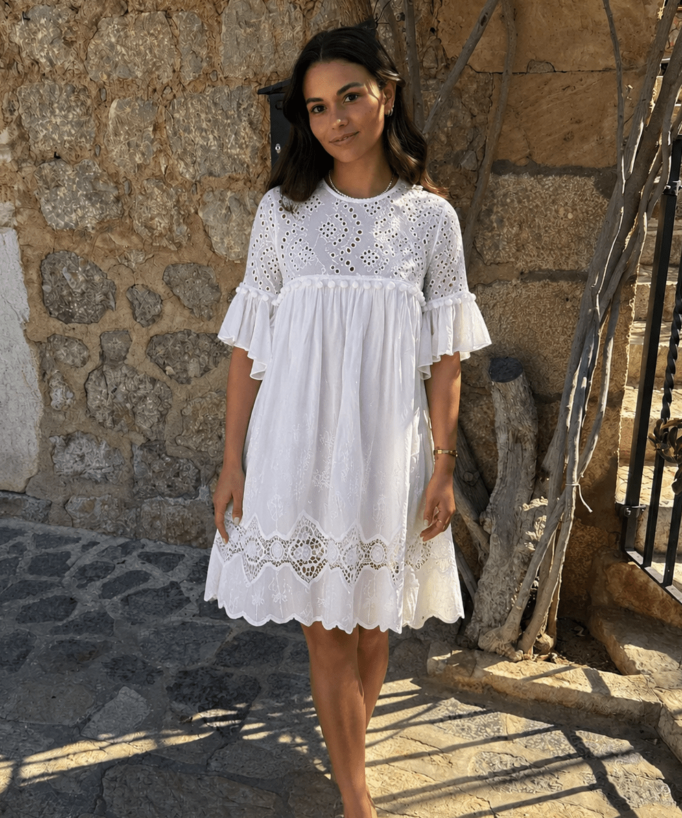 Leah Kjole - Hvid - ByStenholt.dk