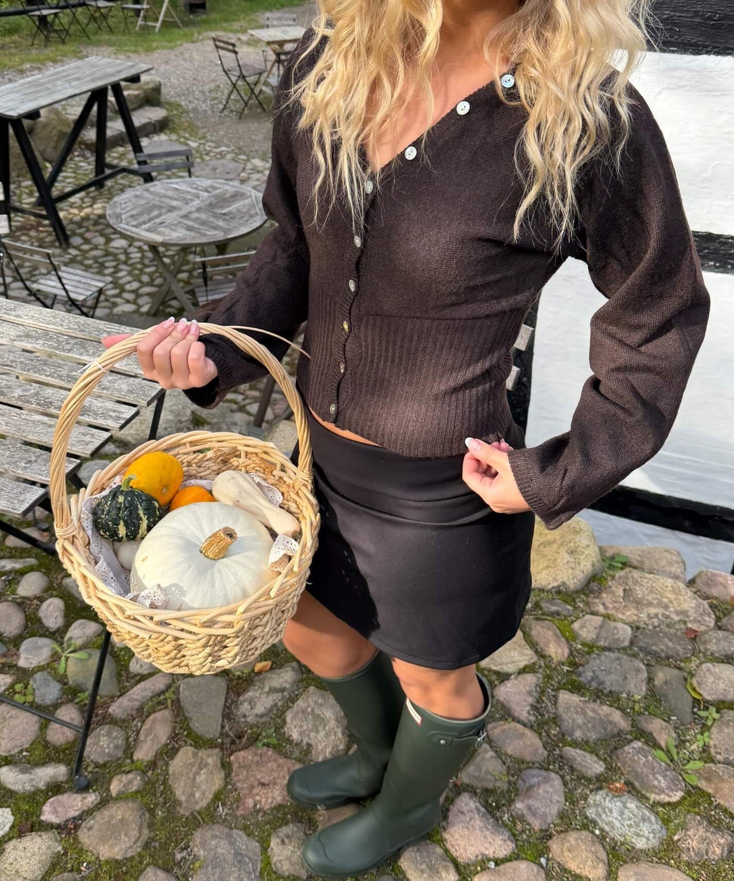 Leonora Fitted Cardigan - Mørkebrun - ByStenholt.dk