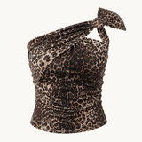 Leopard One Shoulder Top - ByStenholt.dk
