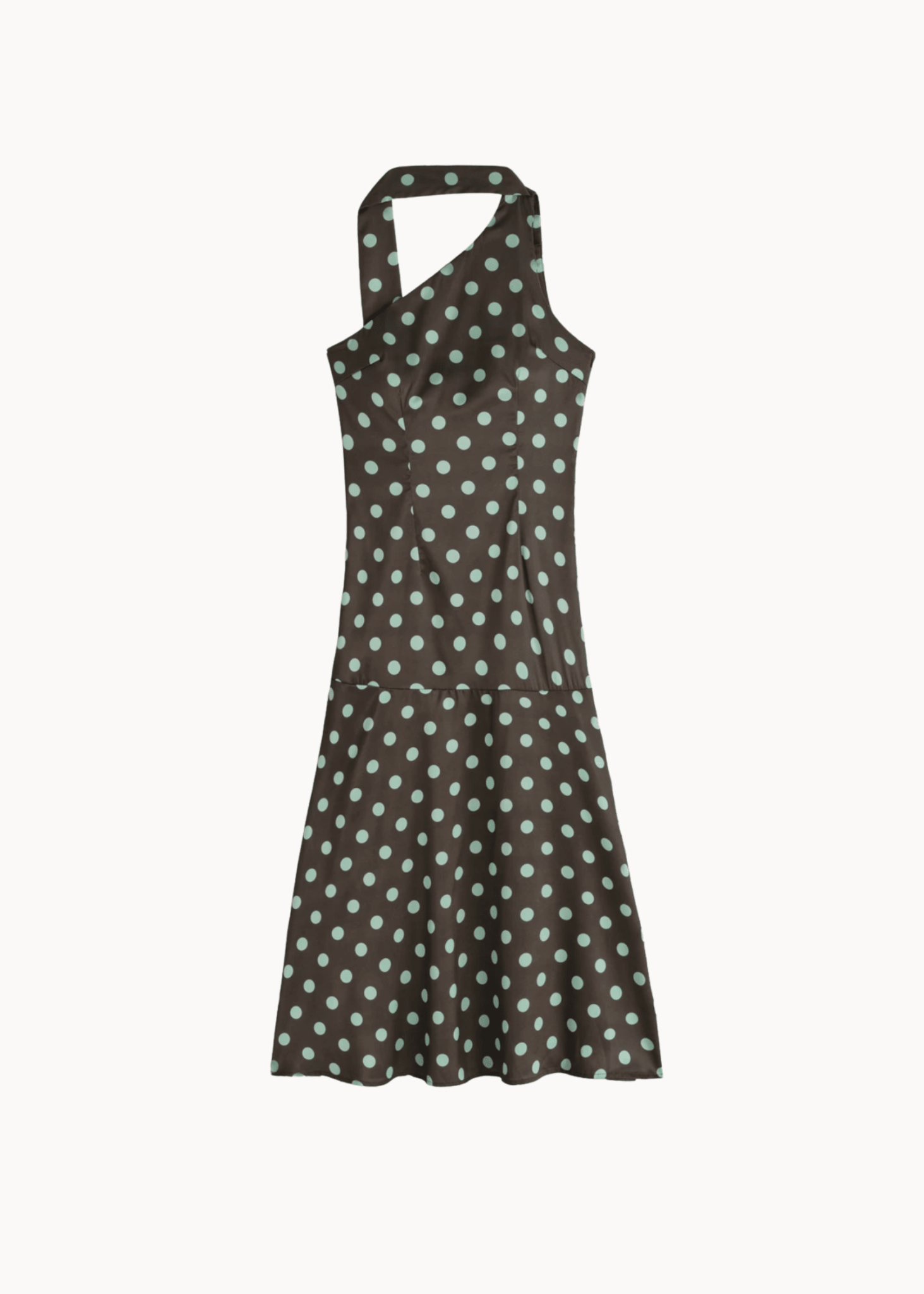 Lina Polka Maxi Kjole - Brun - ByStenholt.dk