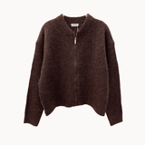 Liva Zip Cardigan - Brun