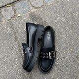 Loafers med Spænde - Sort