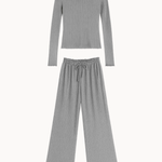 Loungewear Bluse Sæt - Grå - ByStenholt.dk