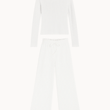 Loungewear Bluse Sæt - Hvid - ByStenholt.dk