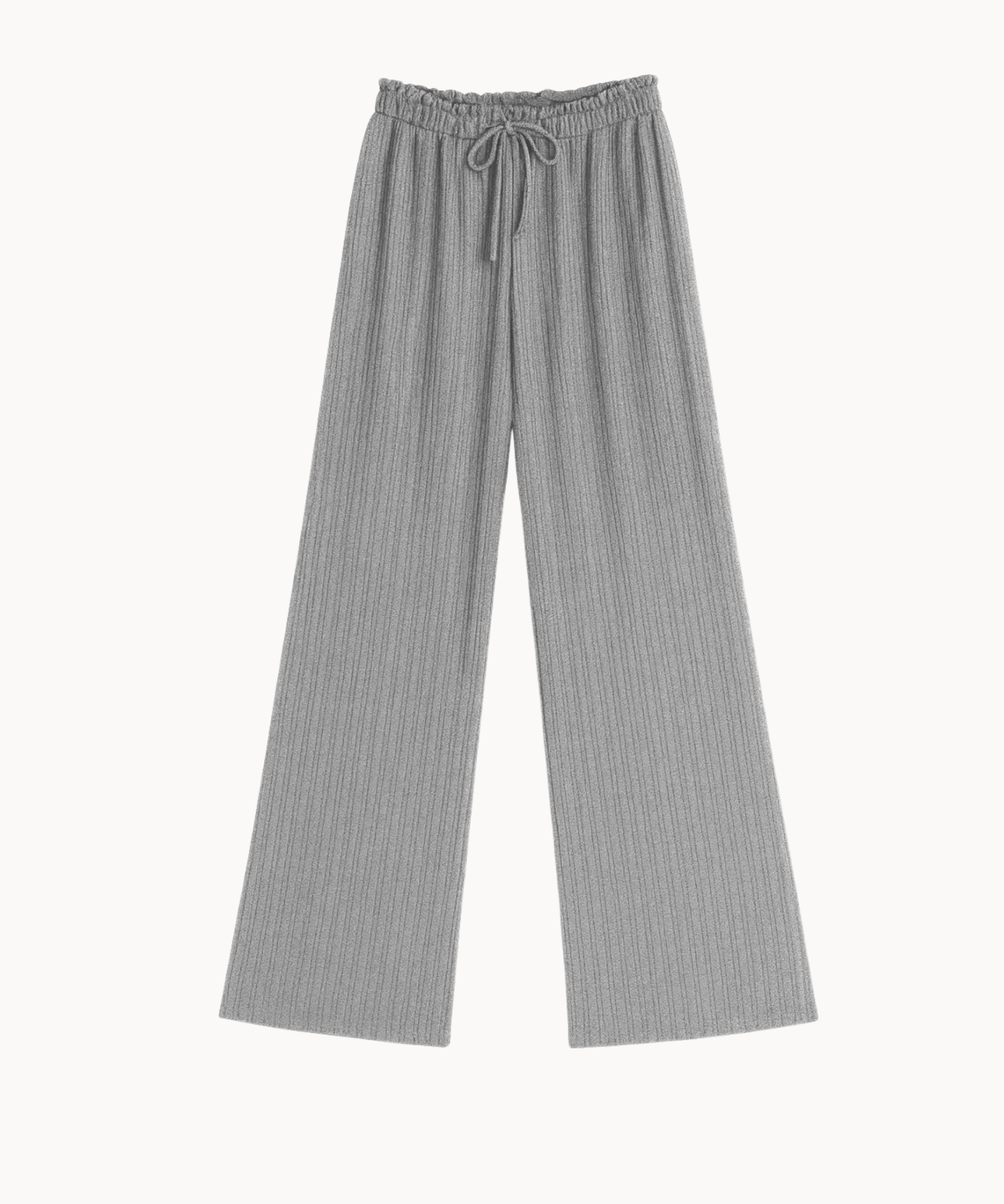 Loungewear Bukser i Pointelle - Grå - ByStenholt.dk