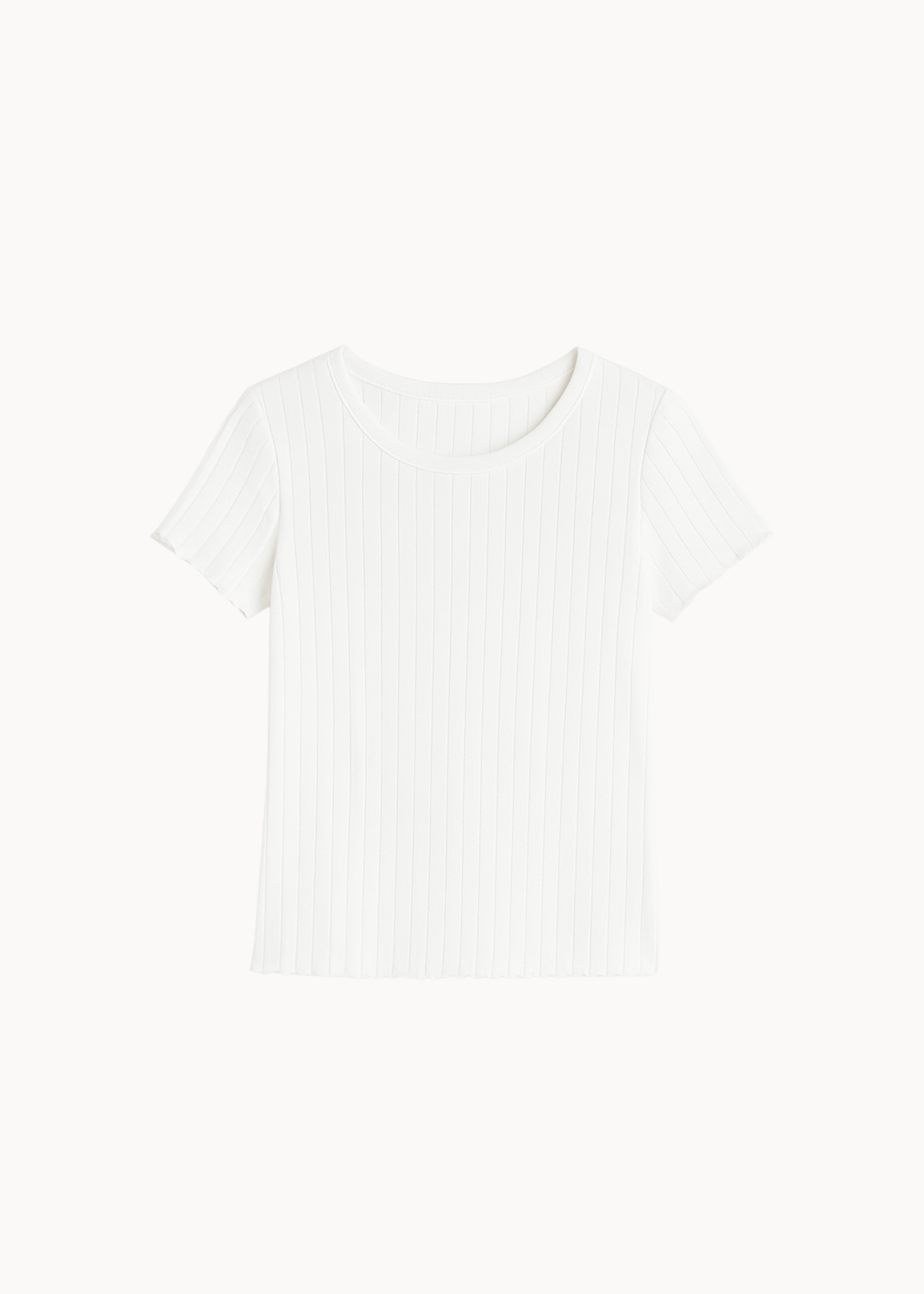 Loungewear T-shirt i Pointelle - Hvid - ByStenholt.dk