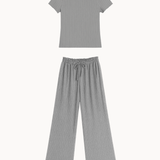 Loungewear T-shirt Sæt - Grå - ByStenholt.dk