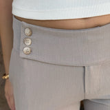 Low Waist Bukser - Taupe