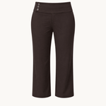 Low Waist Capribukser - Mørkebrun - ByStenholt.dk