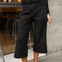 Low Waist Capribukser - Sort - ByStenholt.dk