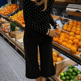 Low Waist Capribukser - Sort - ByStenholt.dk