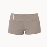 Low Waist Mini Shorts - Taupe - ByStenholt.dk