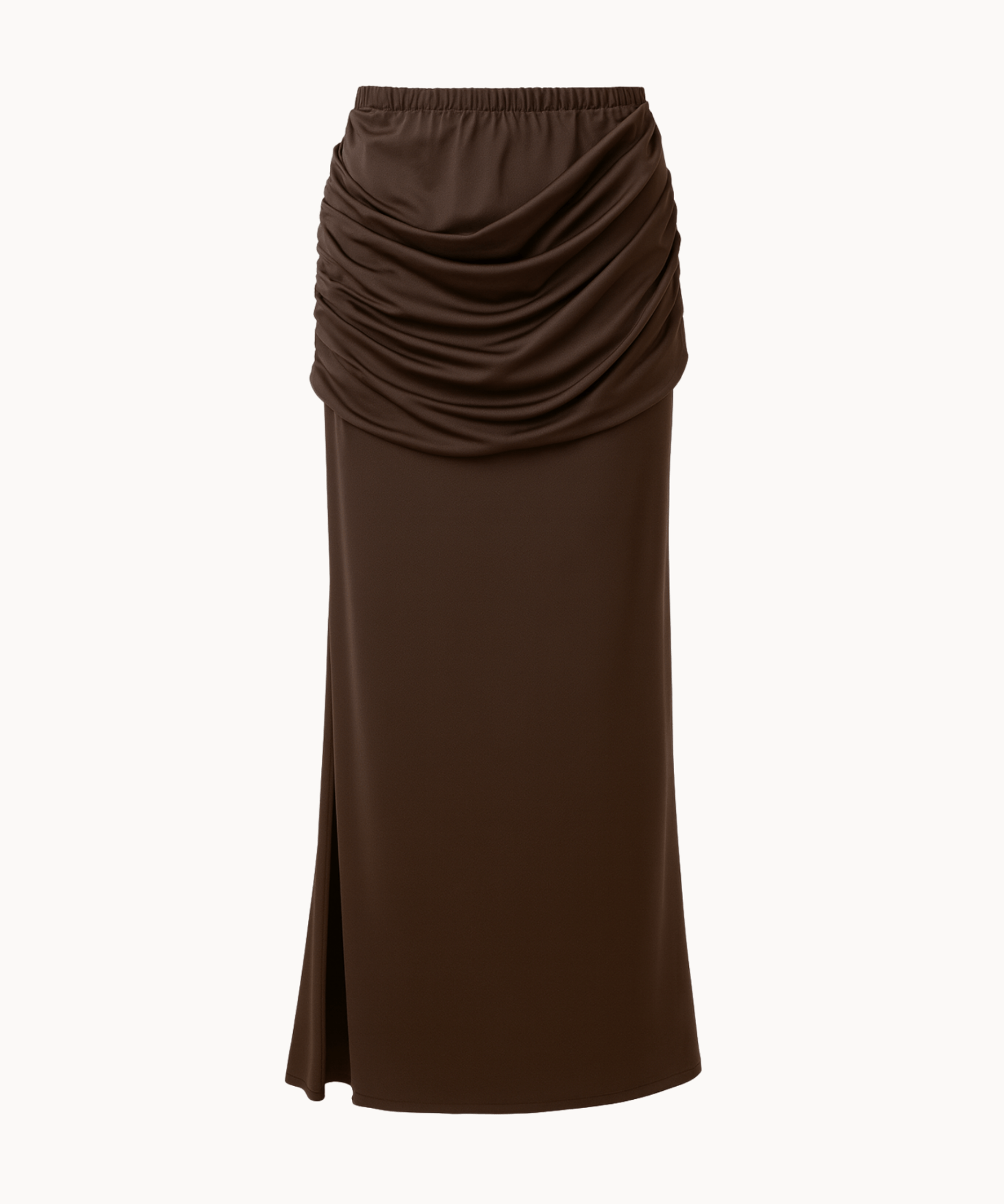 Lucia Maxi Nederdel - Mørkebrun - ByStenholt.dk