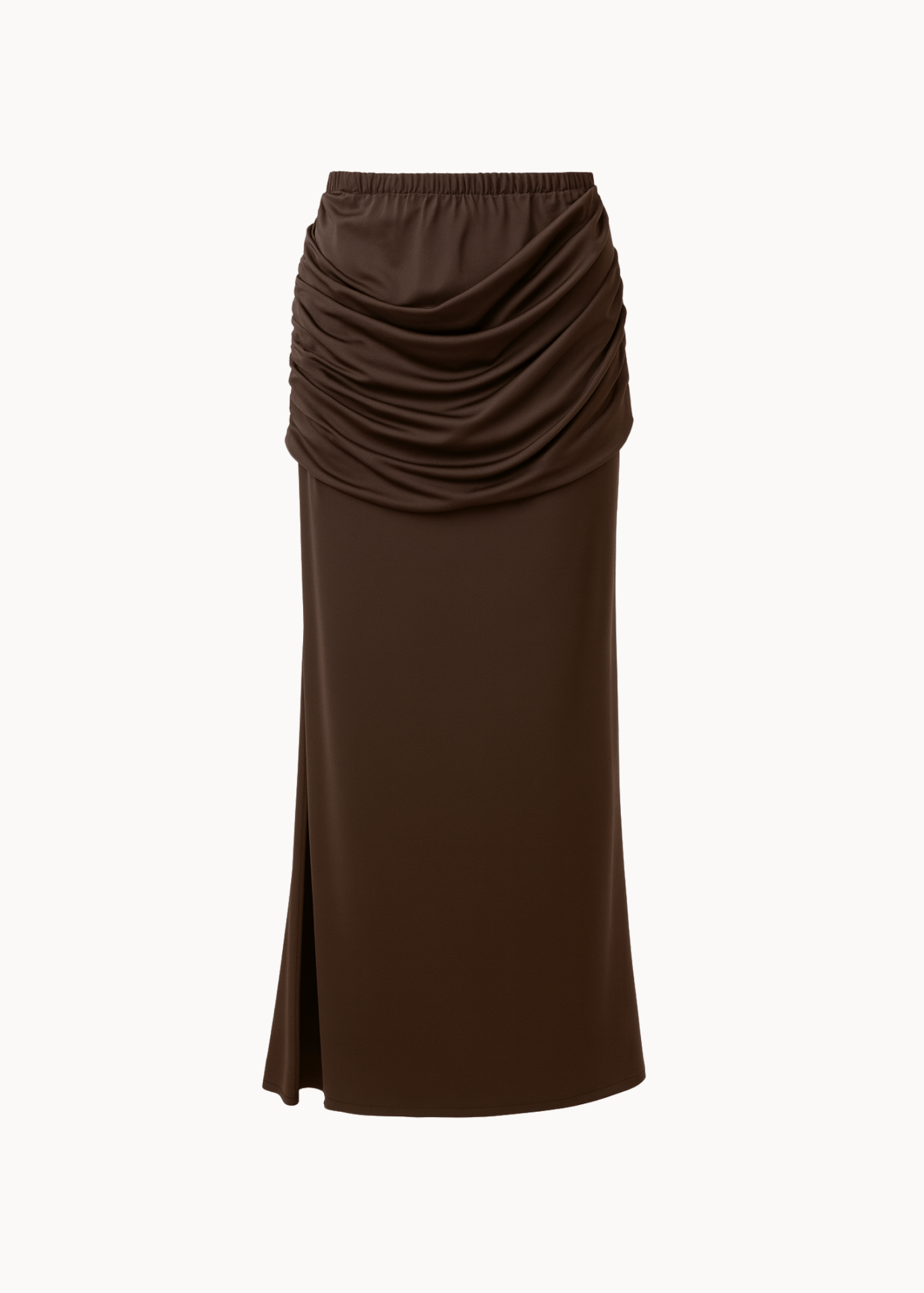 Lucia Maxi Nederdel - Mørkebrun - ByStenholt.dk