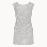 Luna Paillet Mini Kjole - Hvid