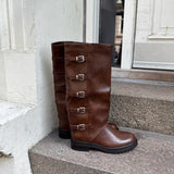 Luna Spænde Støvler - Mørkebrun