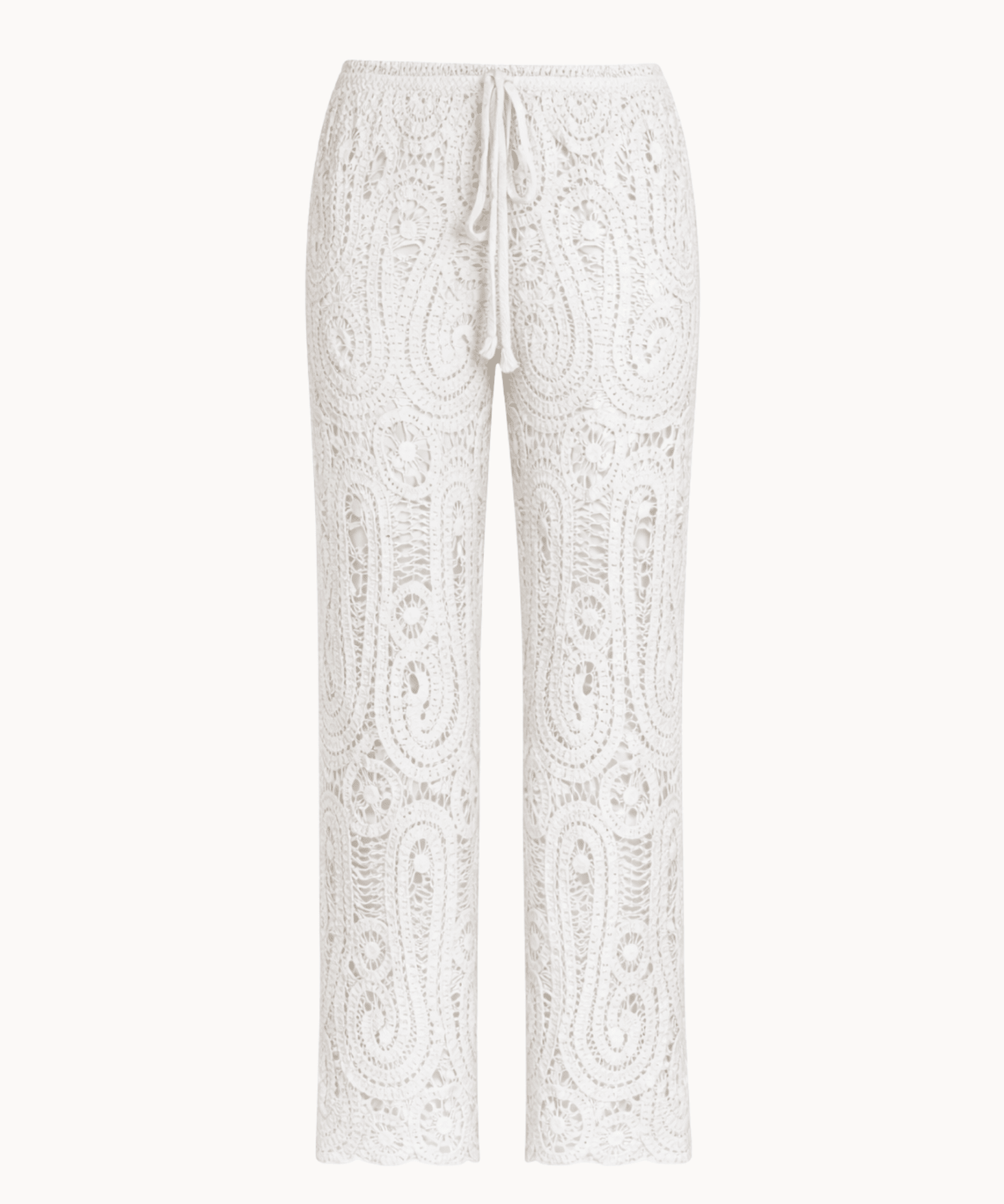 Marina Hæklet Bukser - Hvid - ByStenholt.dk