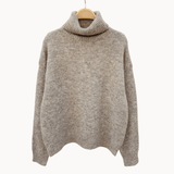 Maya Turtleneck Strik – Taupe