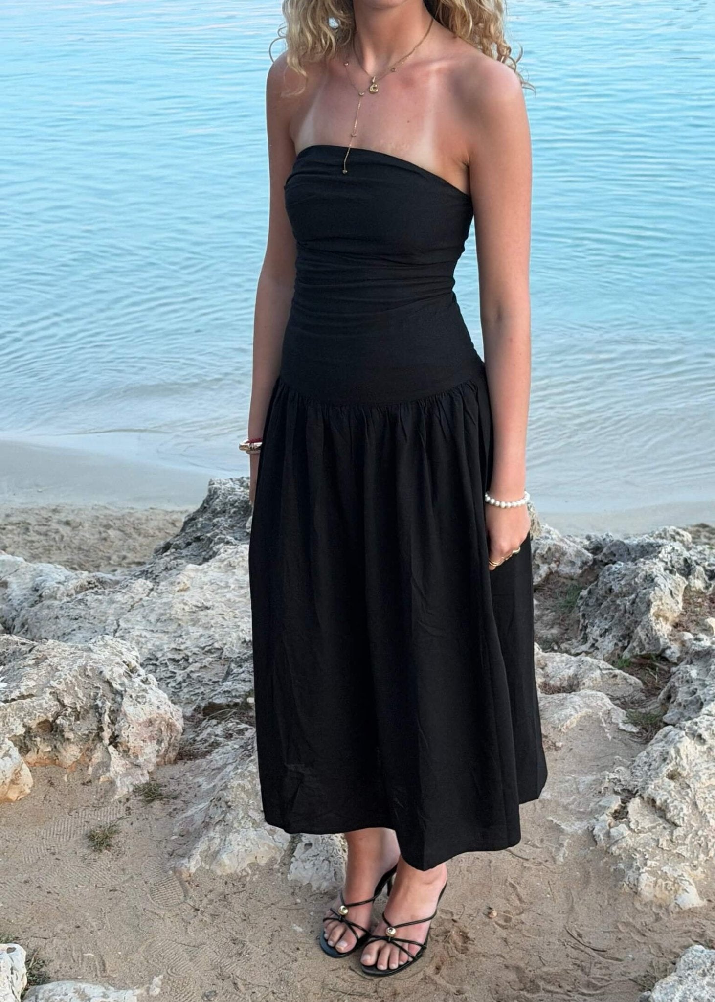 Mia Maxi Kjole - Sort - ByStenholt.dk