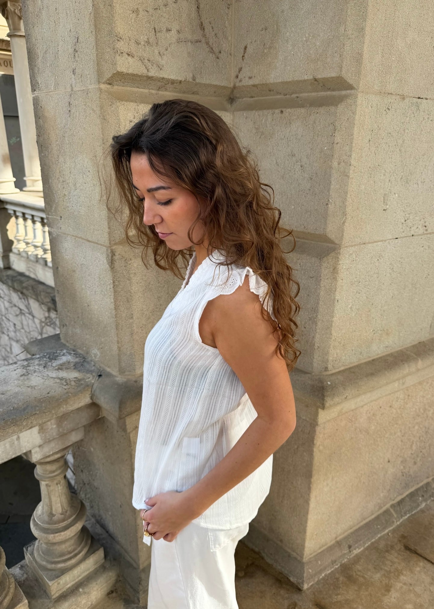 Mile Top - Hvid - ByStenholt.dk