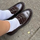 Mira Loafers med Nitter - Mørkebrun