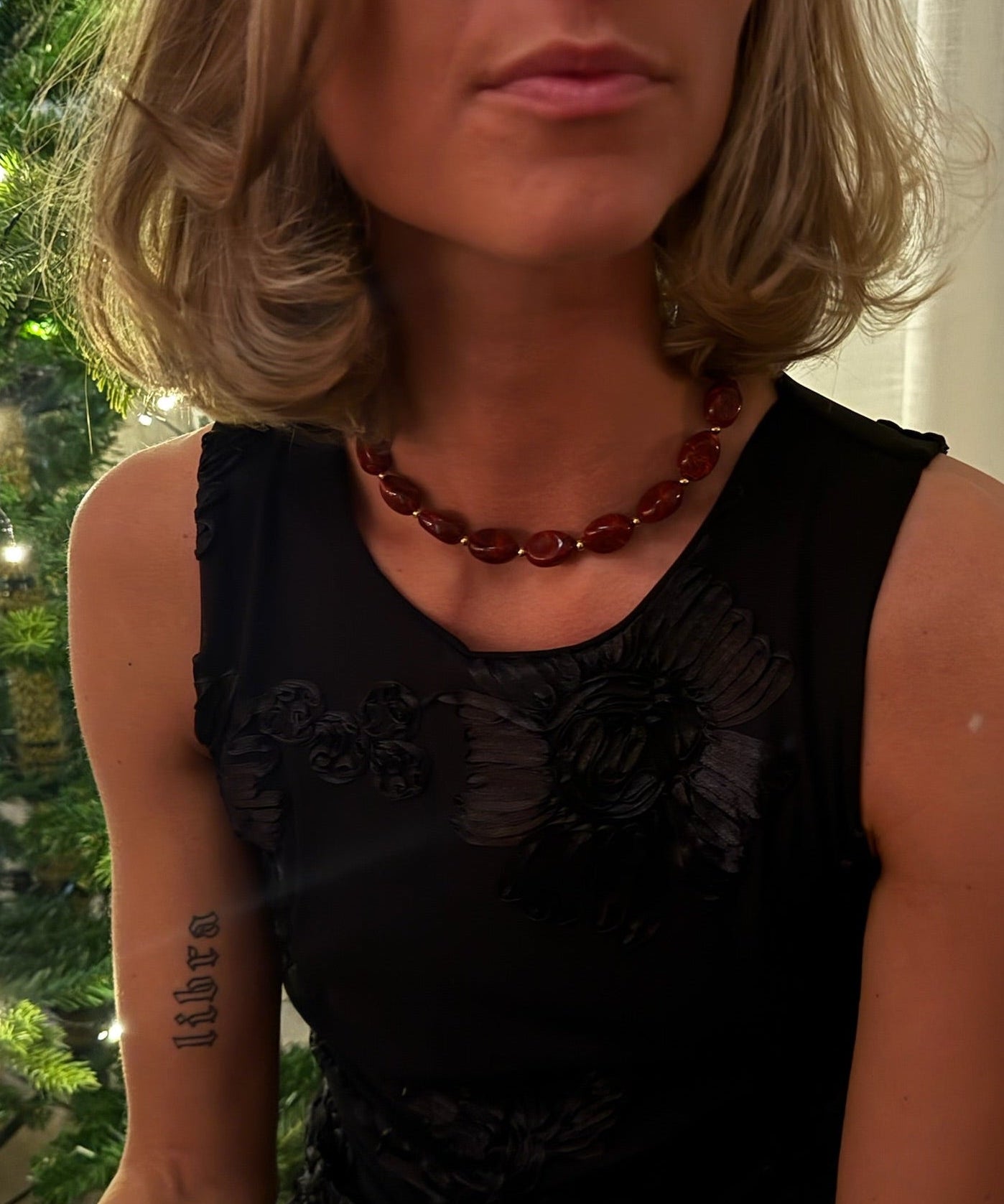 Nani Chunky Perlehalskæde - Rød - ByStenholt.dk