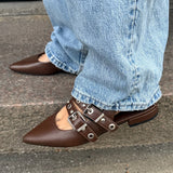 Noelia Slingbacks - Mørkebrun - ByStenholt.dk