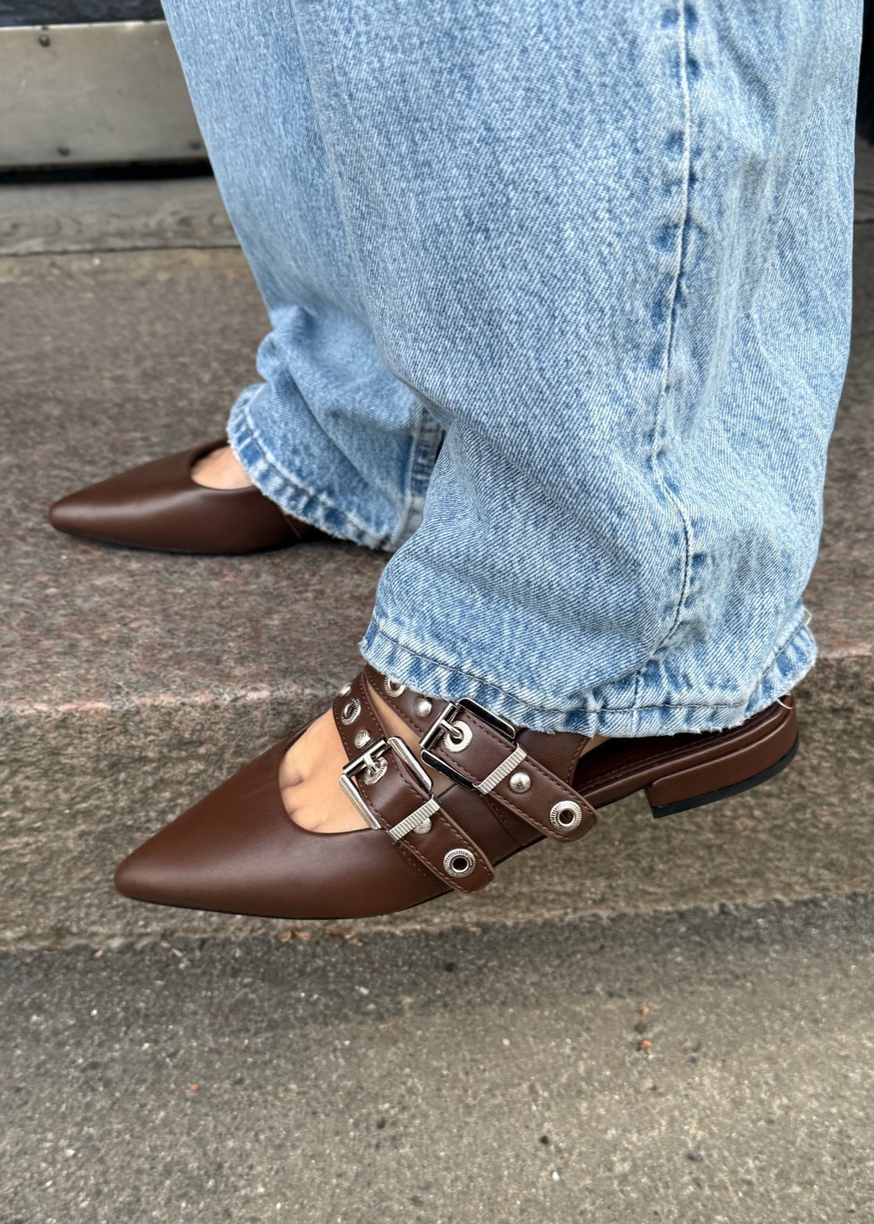 Noelia Slingbacks - Mørkebrun - ByStenholt.dk